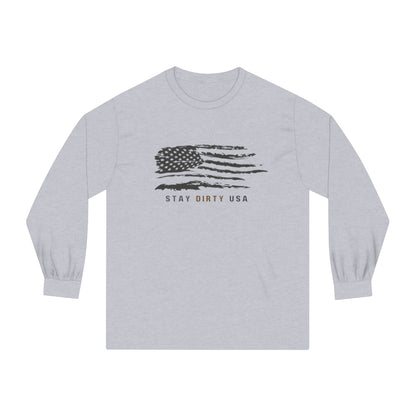 STAY DIRTY USA...Learn a Trade 100% Cotton Unisex Classic Long Sleeve T-Shirt