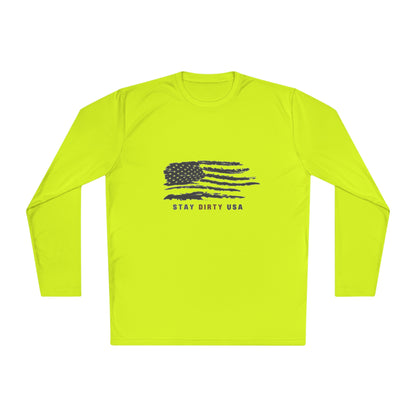 STAY DIRTY USA...Learn a Trade Unisex Lightweight Moisture-Wicking Long Sleeve Tee