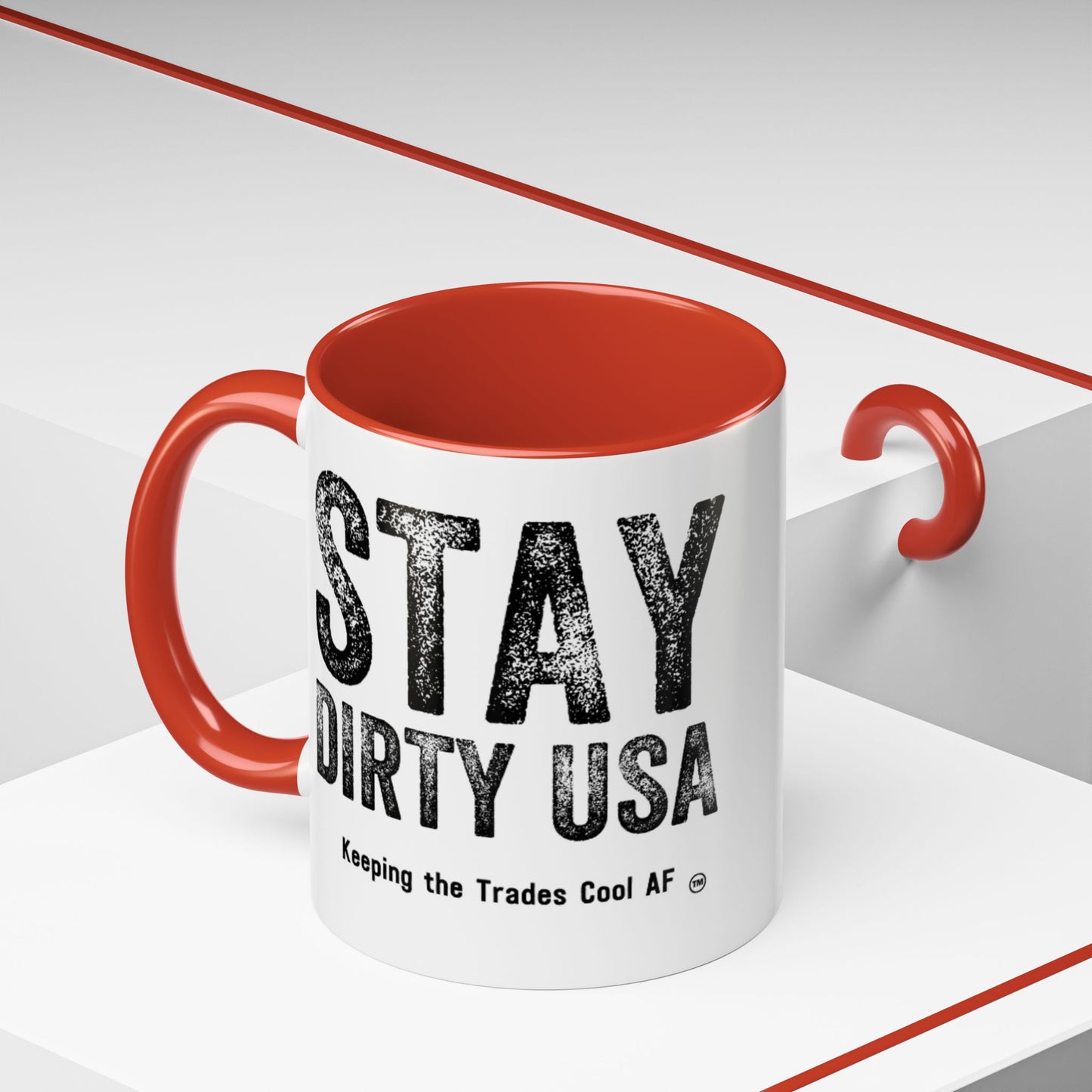 Stay Dirty USA...Keeping the Trades Cool AF Coffee Mug (11, 15oz)