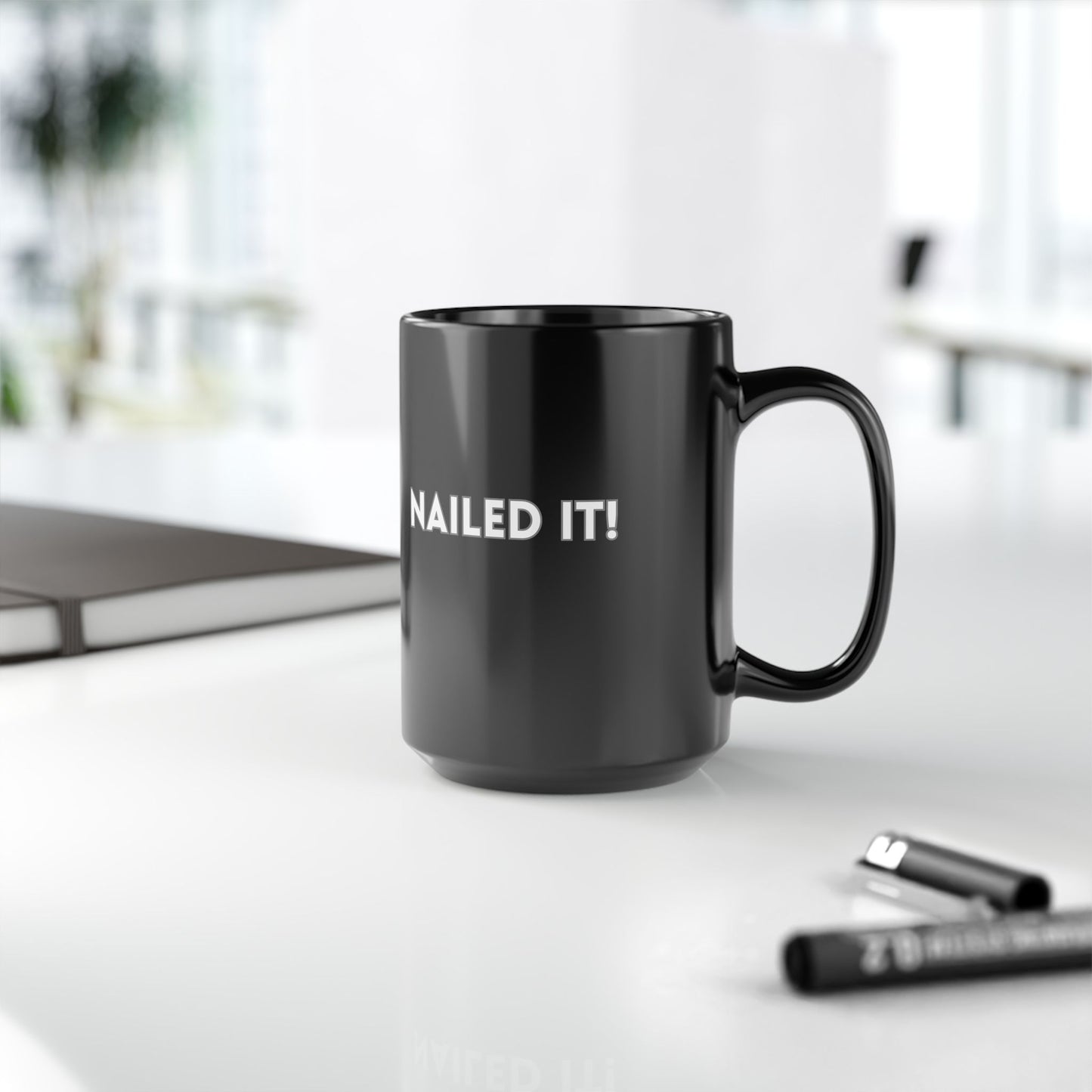 Nailed It! Black Mug, 15oz