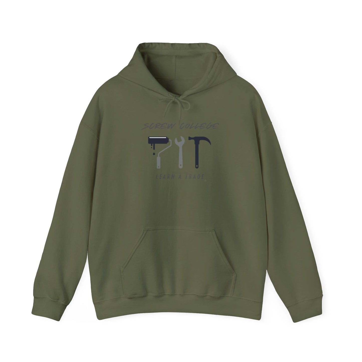Screw College...Learn a Trade Unisex Heavy Blend™ Hooded Sweatshirt