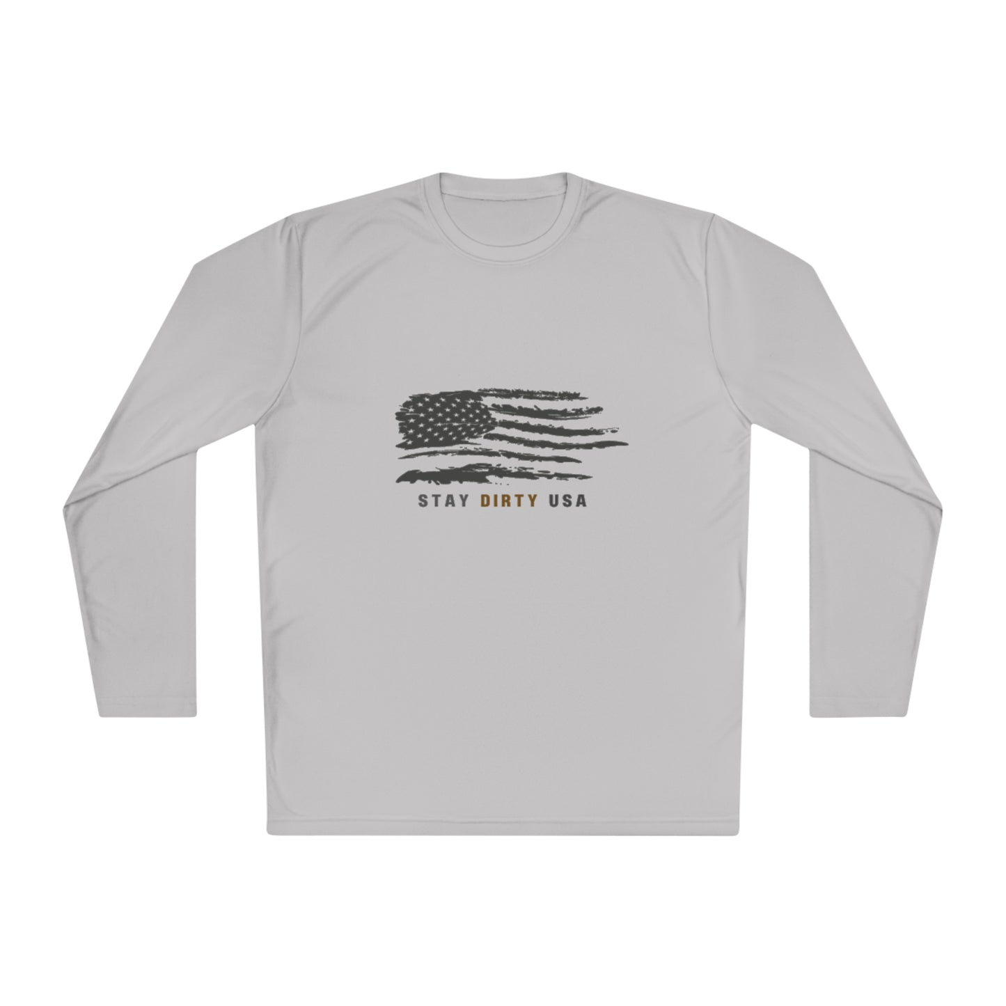 STAY DIRTY USA...Learn a Trade Unisex Lightweight Moisture-Wicking Long Sleeve Tee