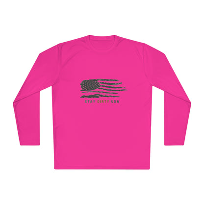 STAY DIRTY USA...Learn a Trade Unisex Lightweight Moisture-Wicking Long Sleeve Tee