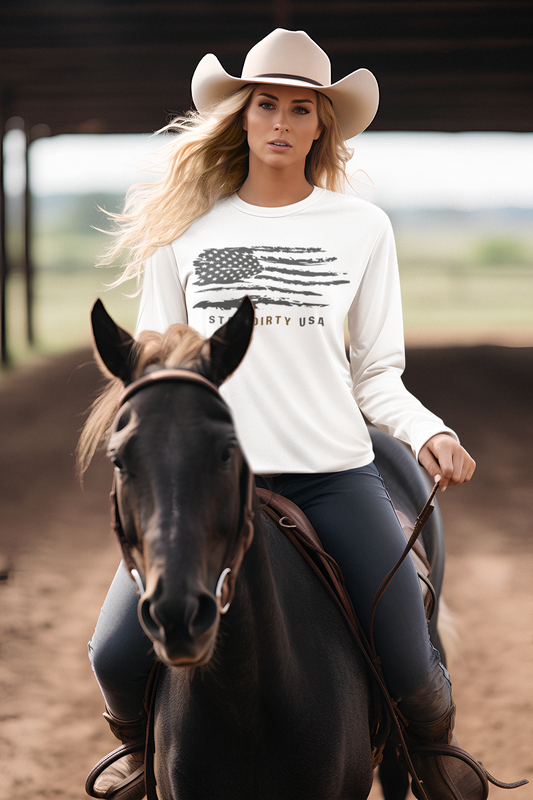 STAY DIRTY USA...Learn a Trade 100% Cotton Unisex Classic Long Sleeve T-Shirt